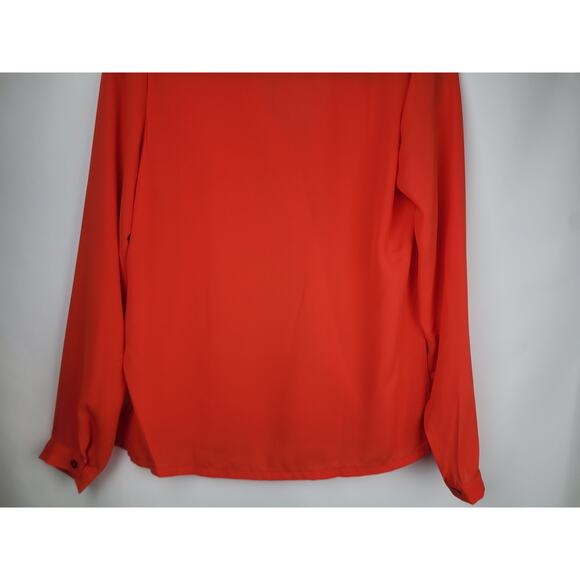 Three Eighty Two Revolve Women's Sienna Surplice Blouse Tangerine Orange Size S - Picture 9 of 9
